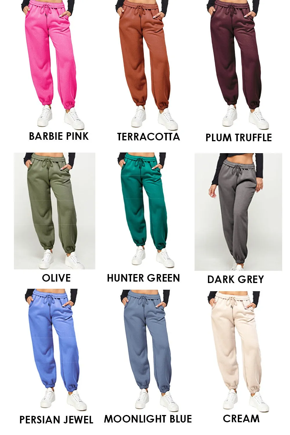 Soft Joggers Lounge Fleece Sweatpants w/Pockets