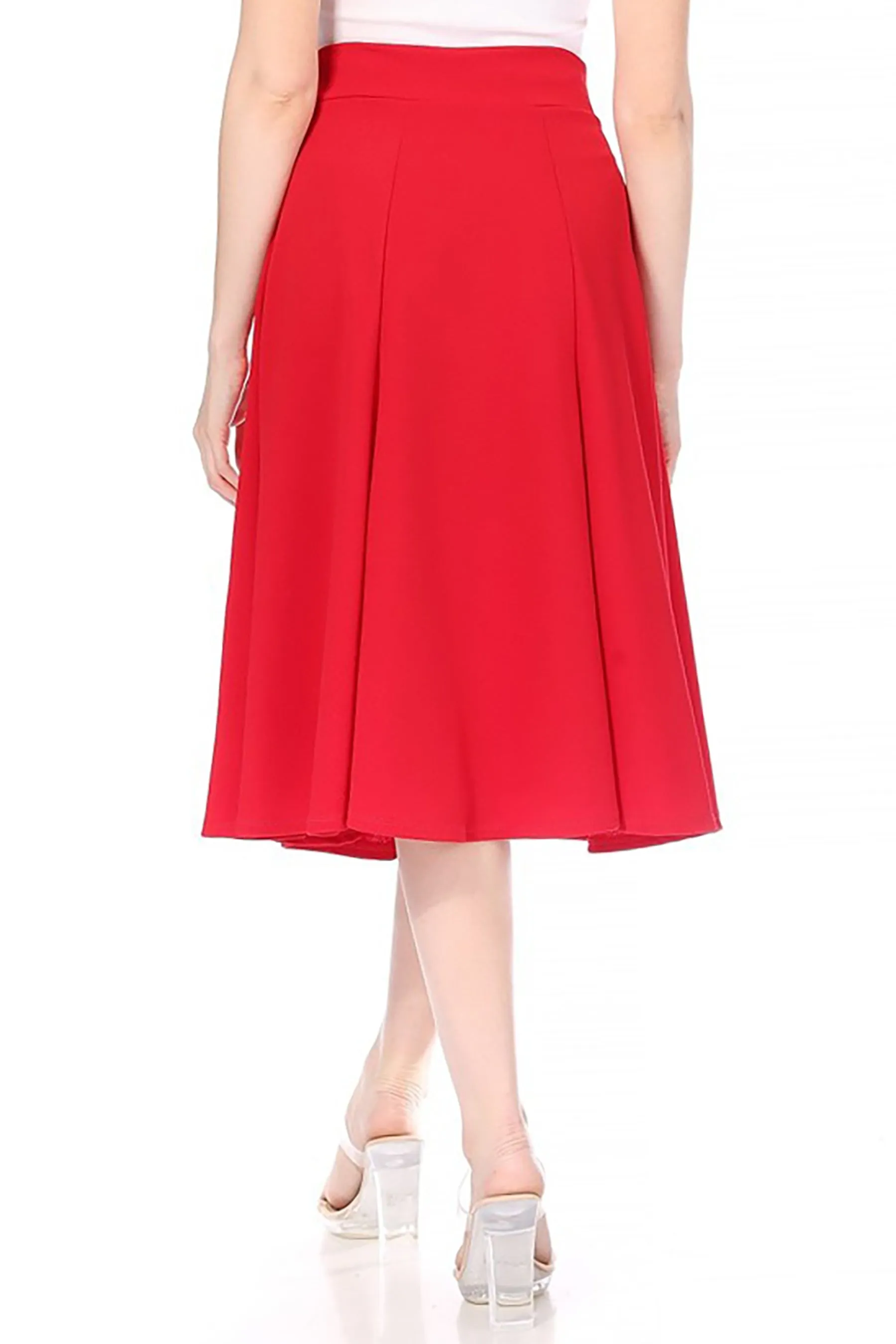 Solid Flared Lightweight Elastic Long Midi A-Line Skirt S834 $10Each