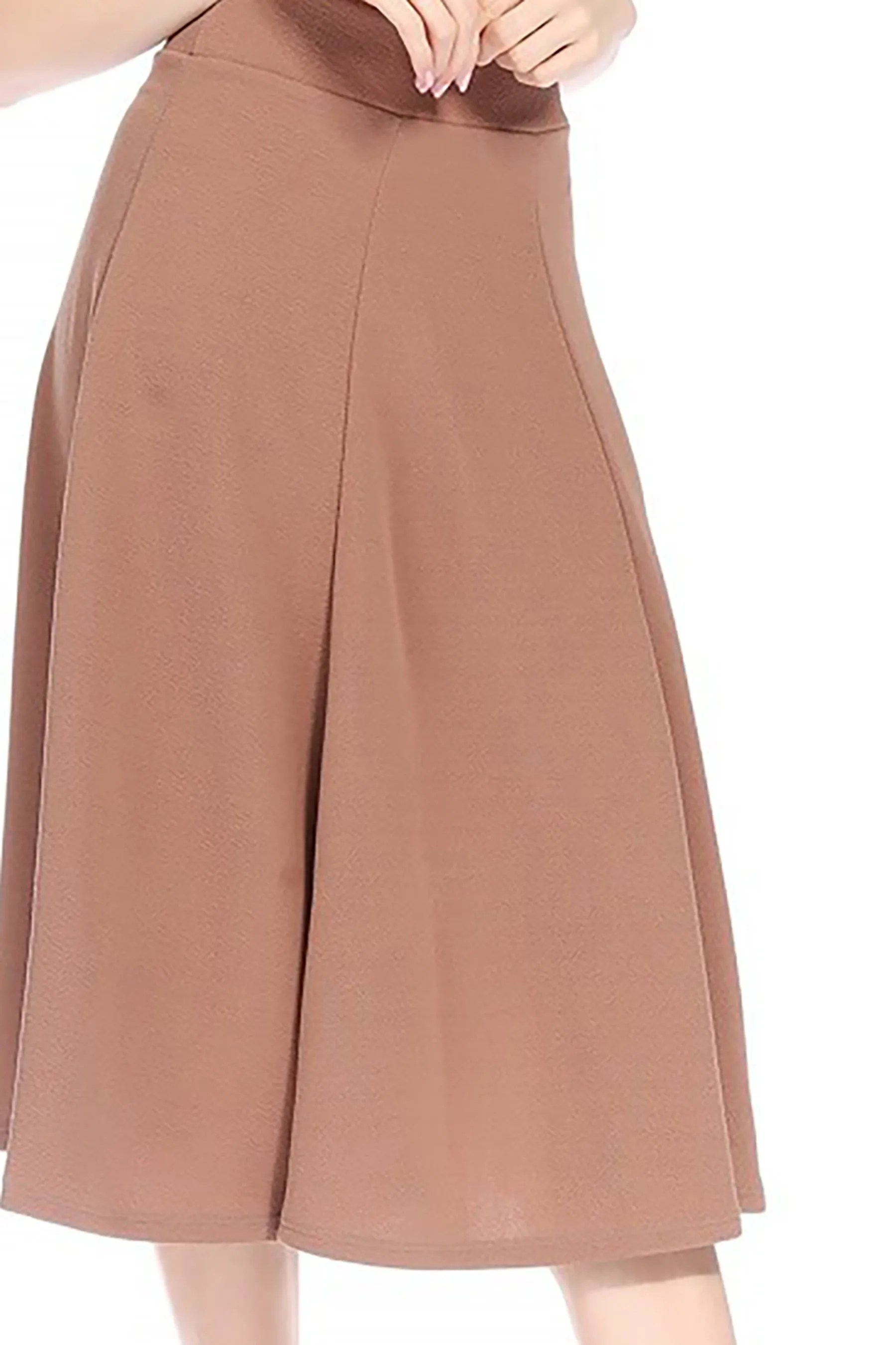 Solid Flared Lightweight Elastic Long Midi A-Line Skirt S834 $10Each
