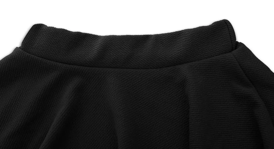 Solid Pleated Mini Skirt