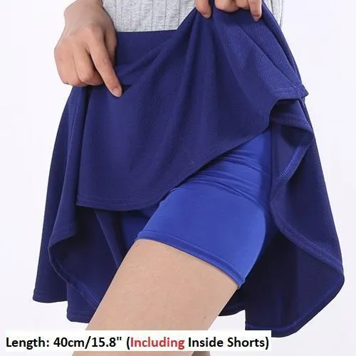 Solid Pleated Mini Skirt