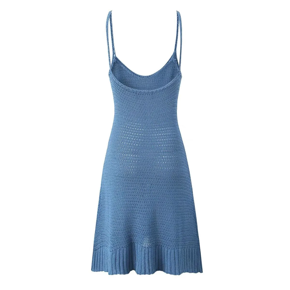 Spaghetti Strap Knit Beach Dress