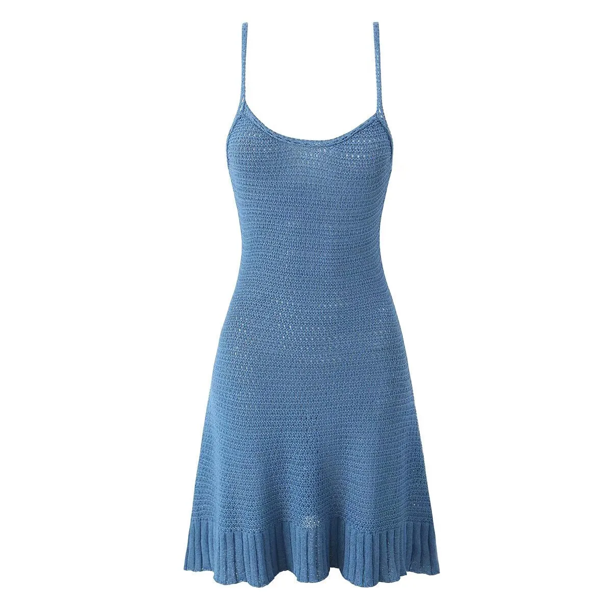 Spaghetti Strap Knit Beach Dress