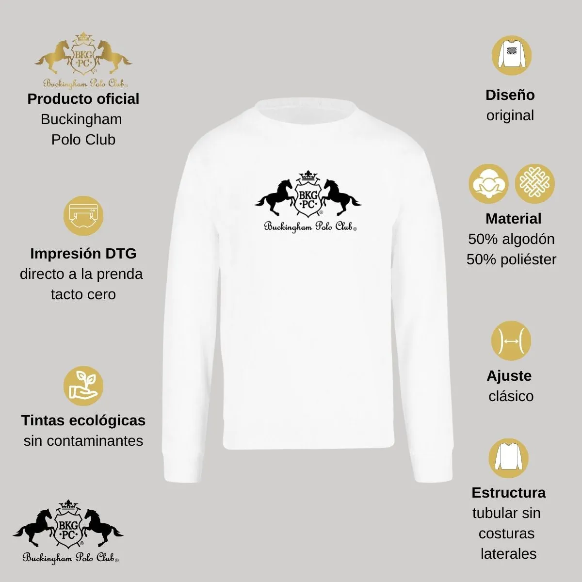 Sudadera Mujer Buckingham Polo Club Logo