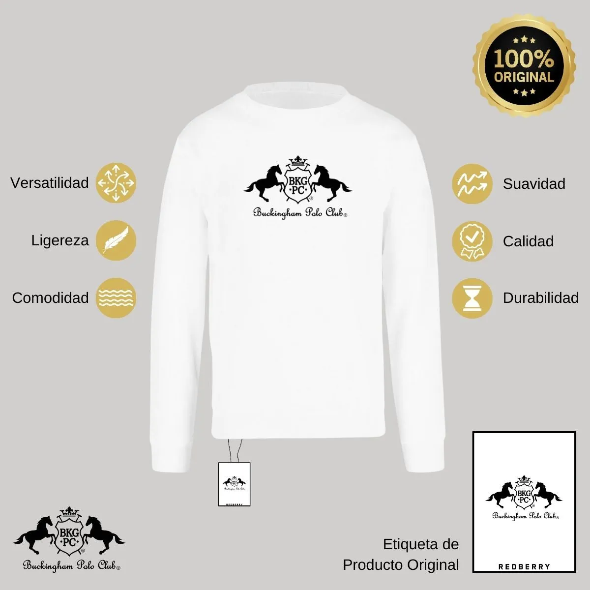 Sudadera Mujer Buckingham Polo Club Logo