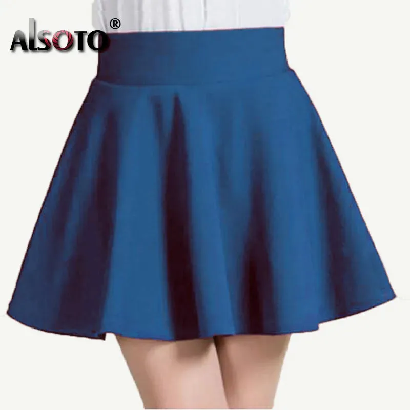 Summer 2023 Women Skirt Elastic Faldas Ladies Midi Skirts Pleated Black Sexy Stripe Girl Mini Short School Skirts saia feminina