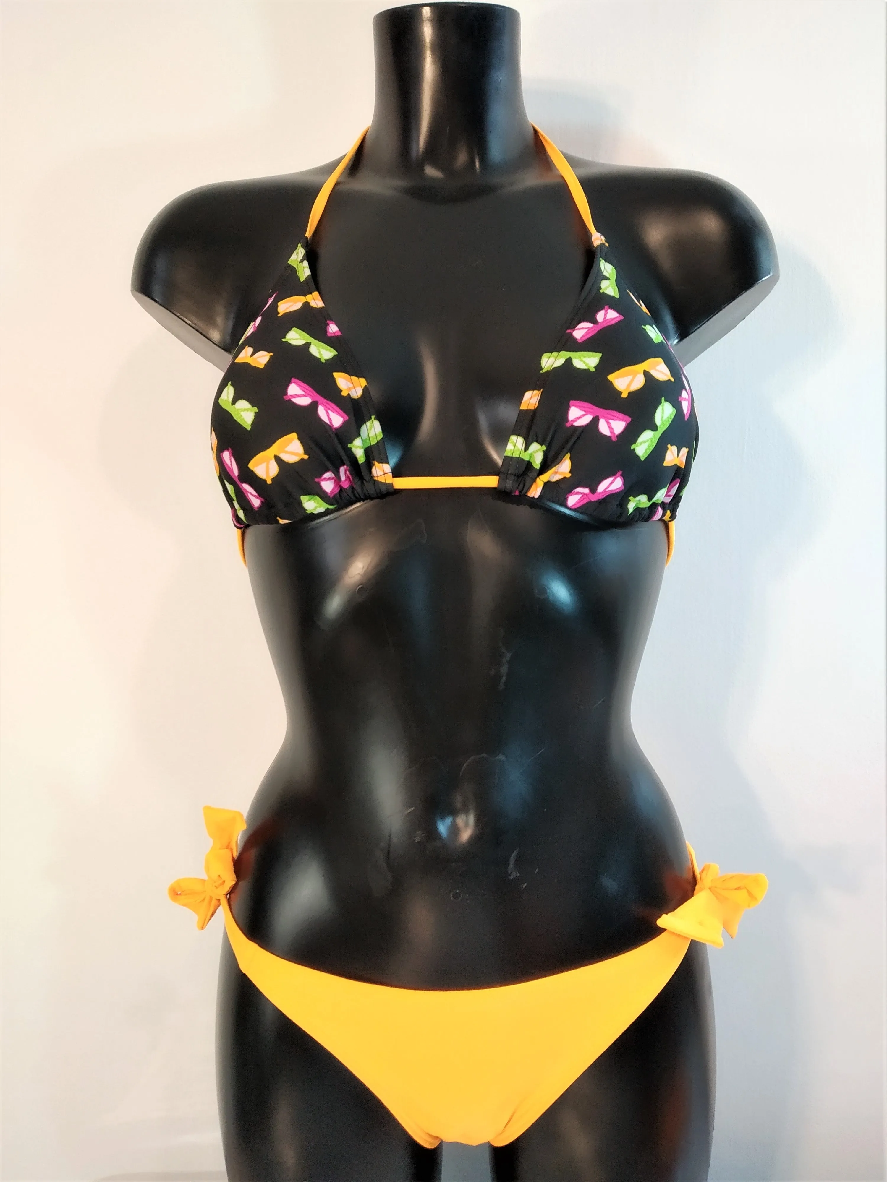 Super Orange Mix triangle Bikini Sets