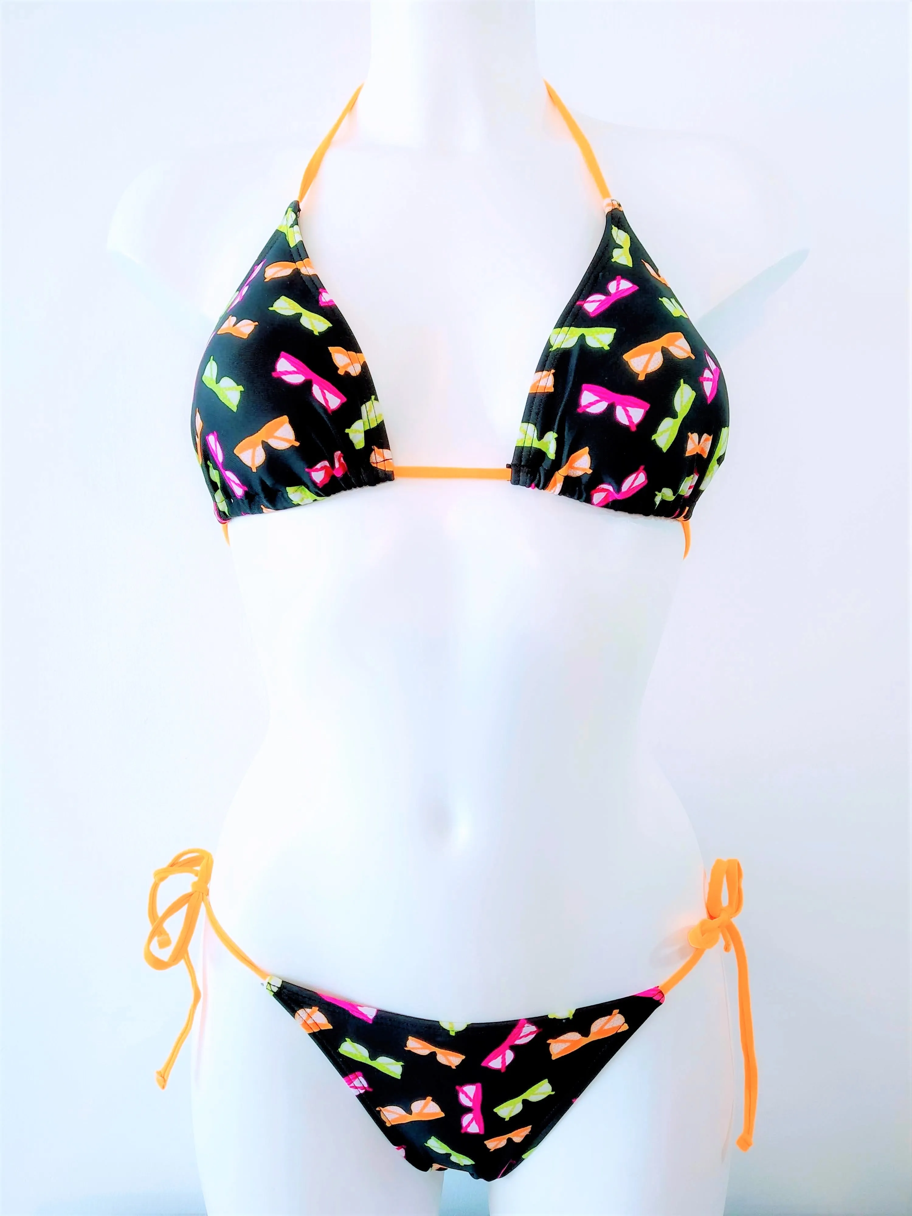 Super Orange Mix triangle Bikini Sets