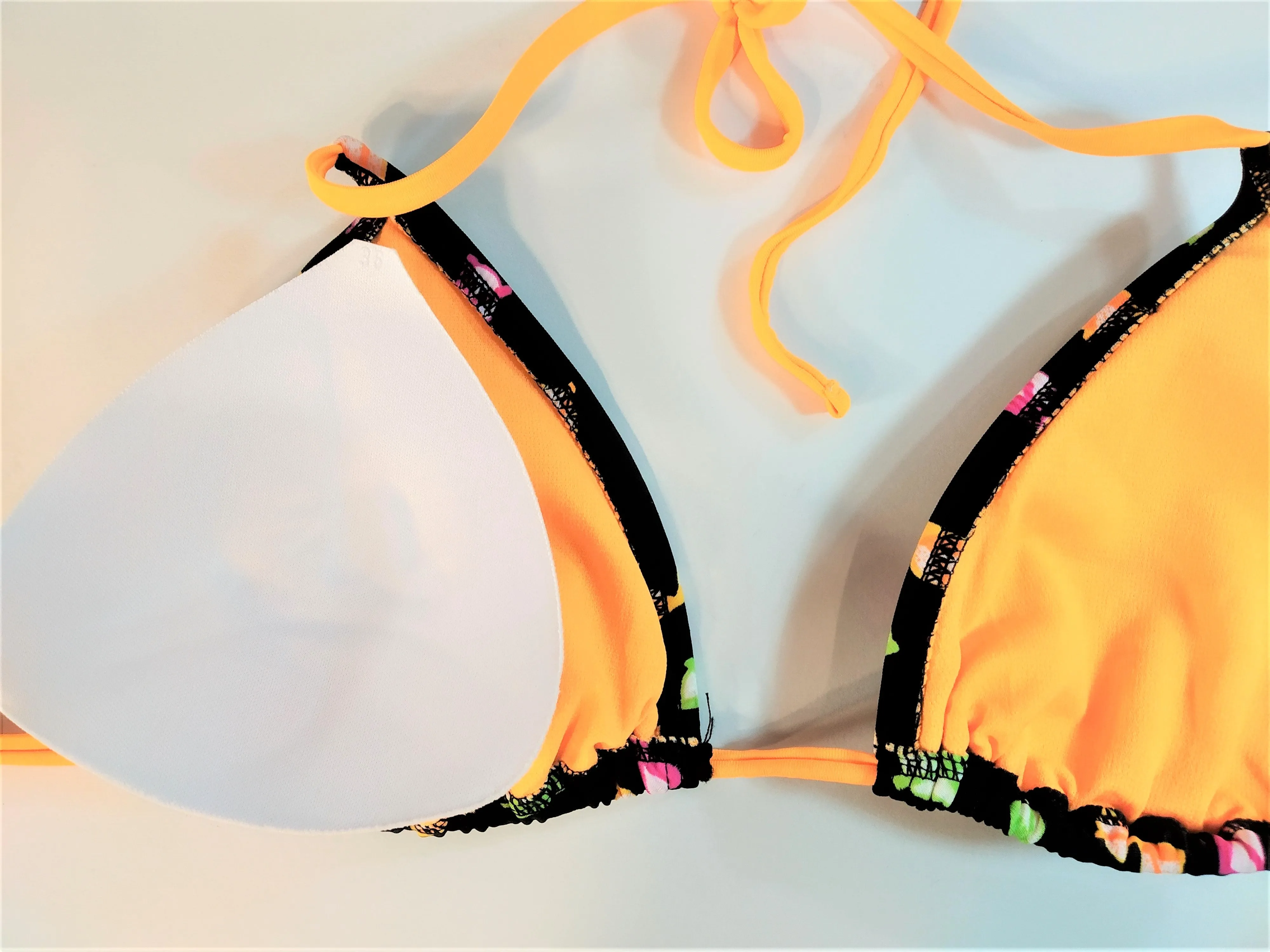 Super Orange Mix triangle Bikini Sets