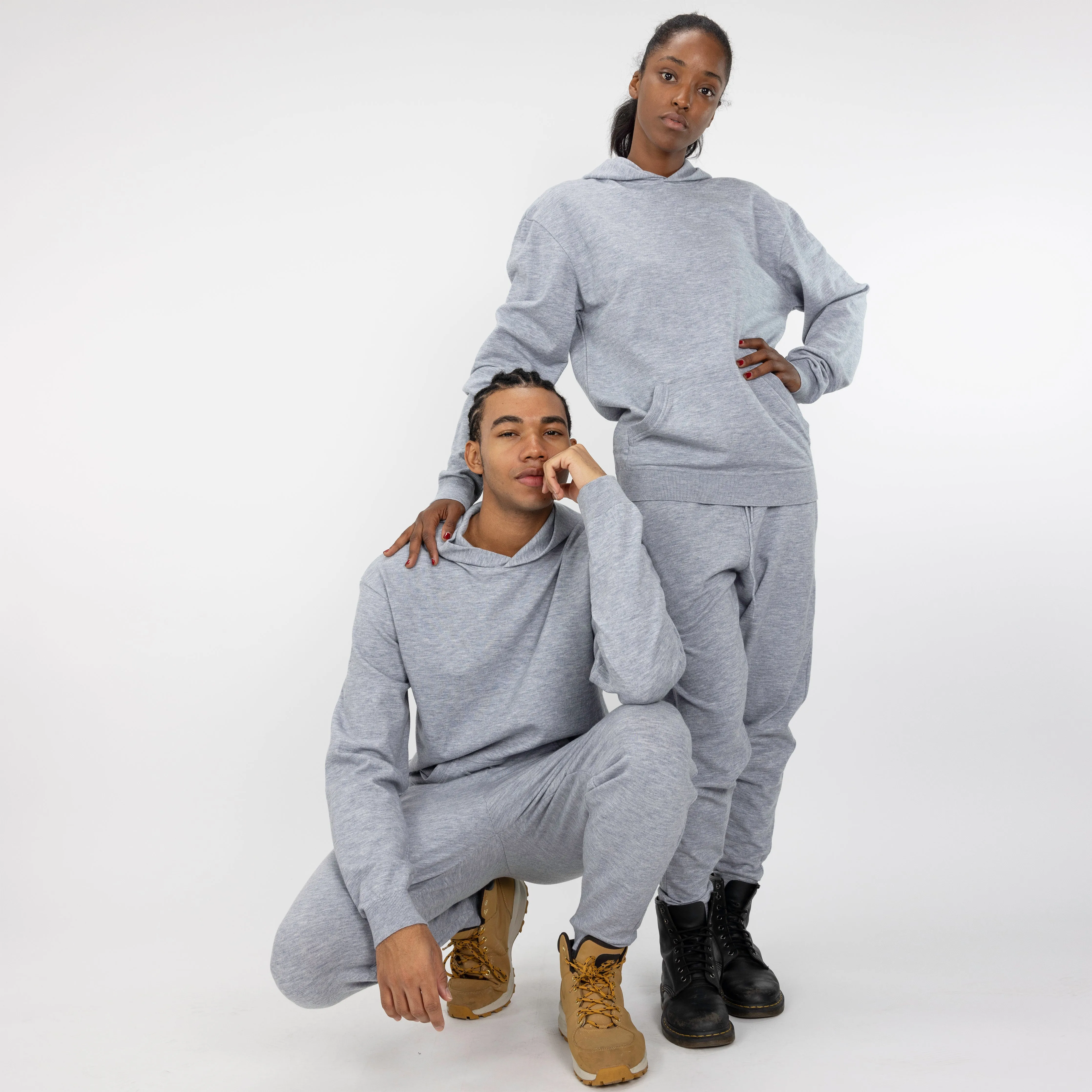 Sweater Knit Jogger - Heather Blue