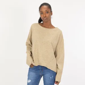 Sweater Knit Pullover - Camel