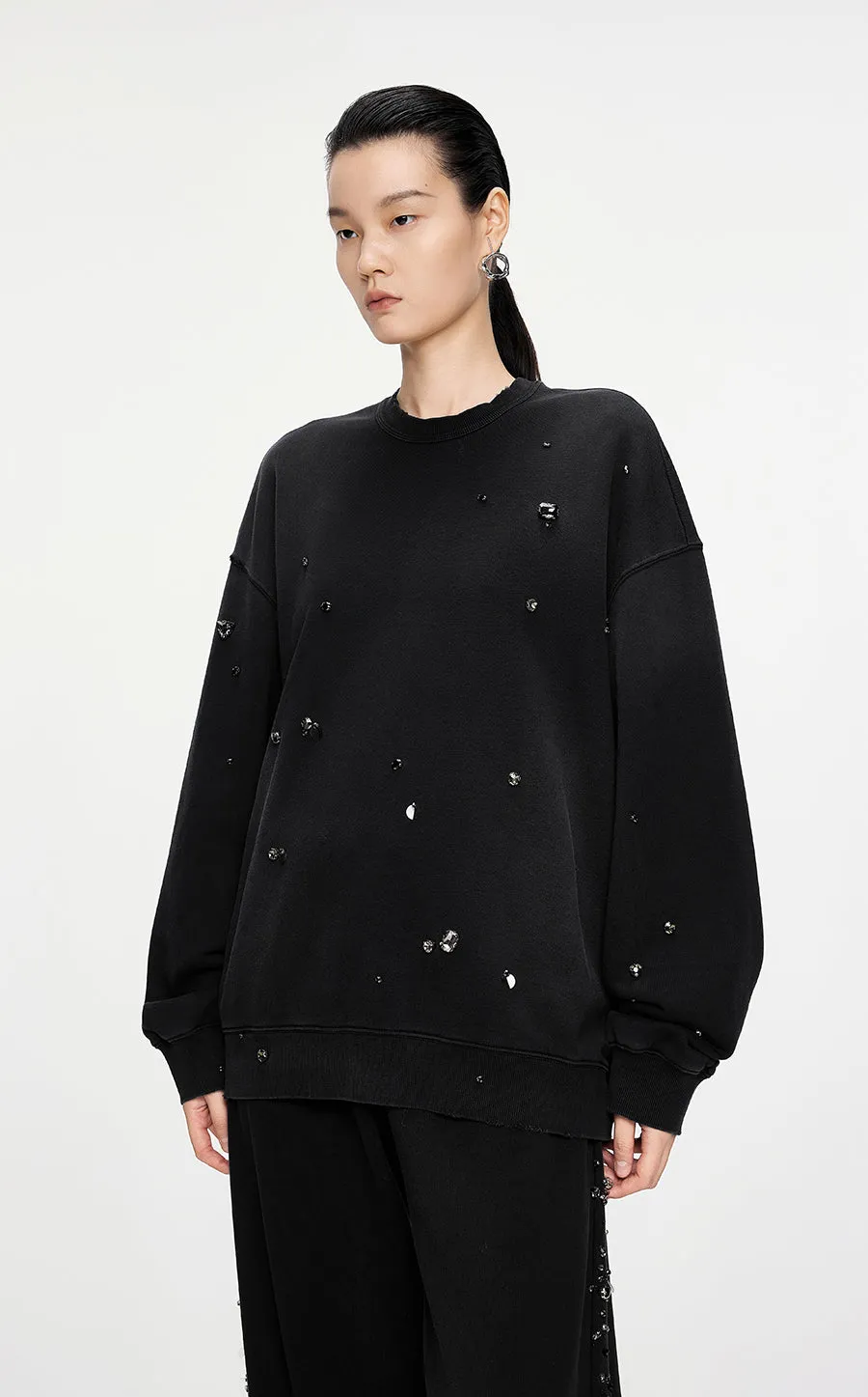 Sweatershirt / JNBY Oversized Cotton Sweatershirt