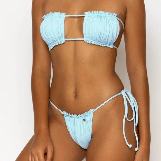 Swimsuit Bandeau Bathing Suit Push up Two-piece