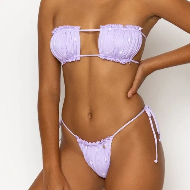 Swimsuit Bandeau Bathing Suit Push up Two-piece