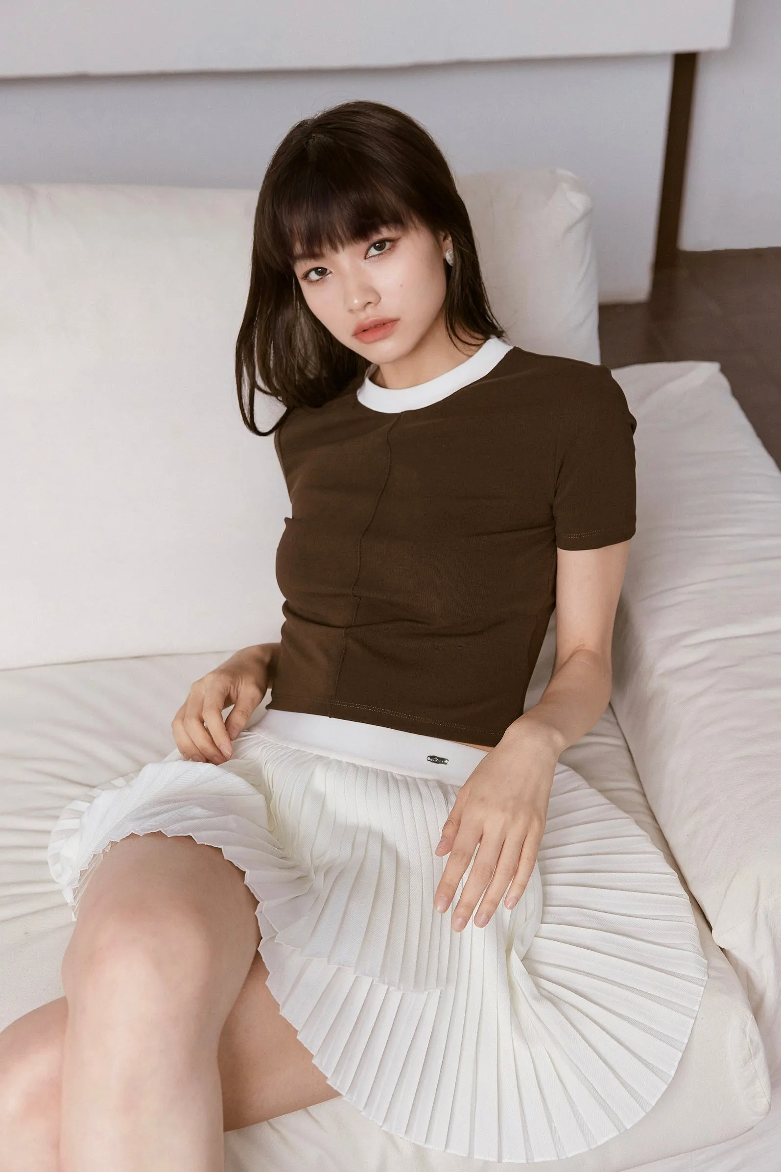 Talent Pleated Skirt - White