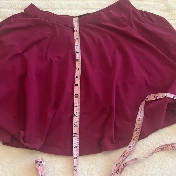 Talula Aritzia Purple Wine Knit Mini Pleated Skater Skirt sz S EUC Barbiecore
