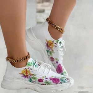 Tamar® | Floral Lace-Up Orthopedic Sneakers