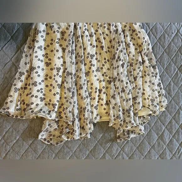 TED BAKER London Size 2 Cream Silk Flowy Midi Skirt Originally $260