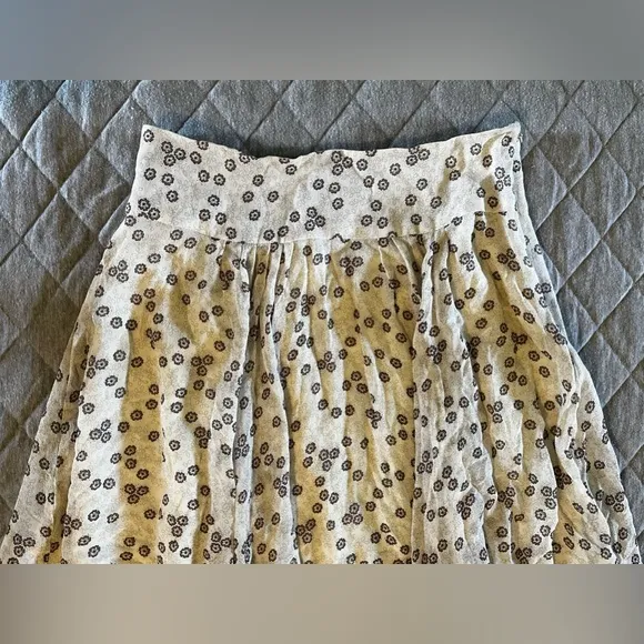 TED BAKER London Size 2 Cream Silk Flowy Midi Skirt Originally $260