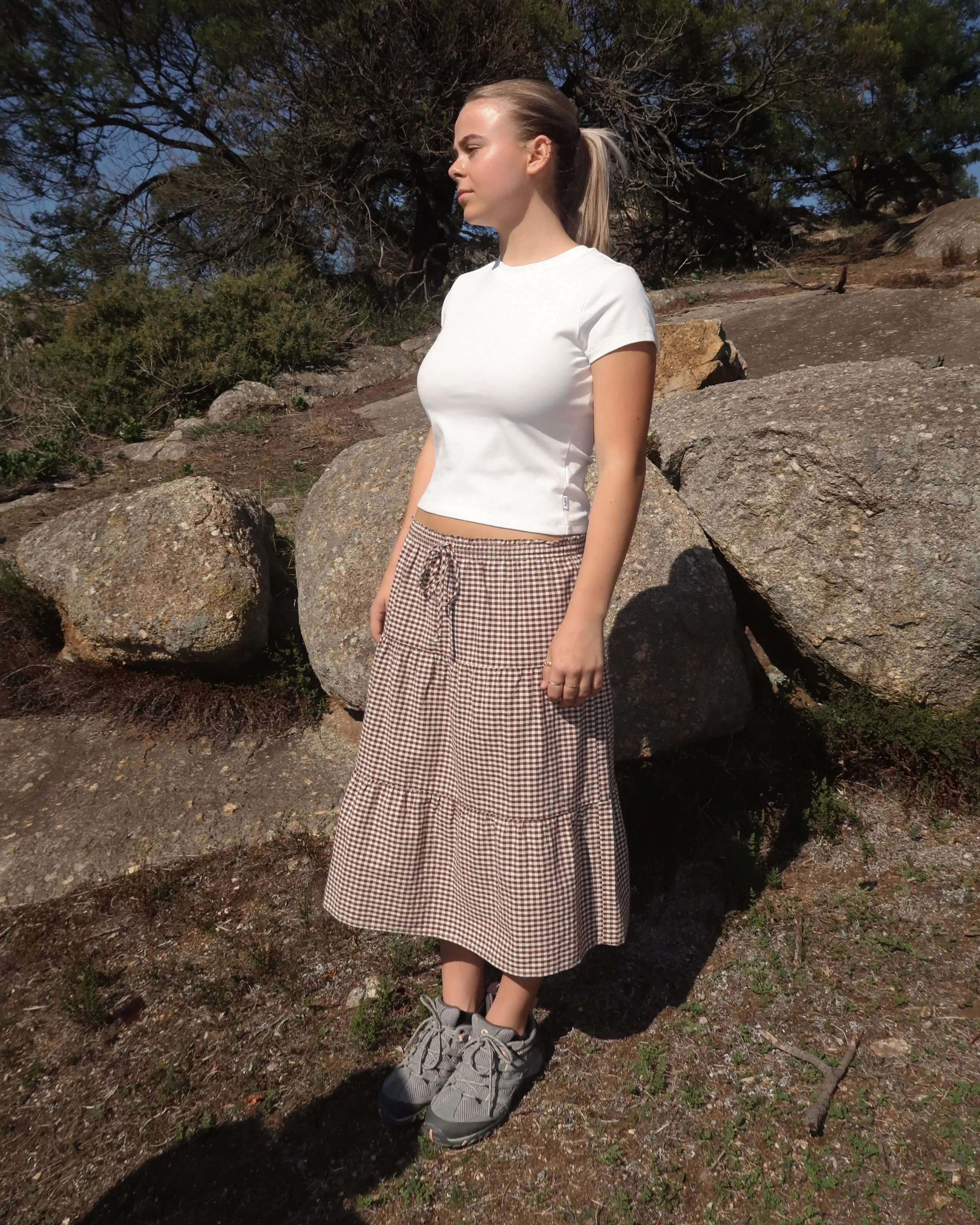 Tessa Skirt - Brown Check