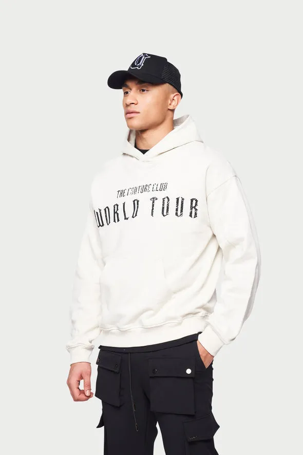 The Couture Club Flaming Heart World Tour Hood Off White