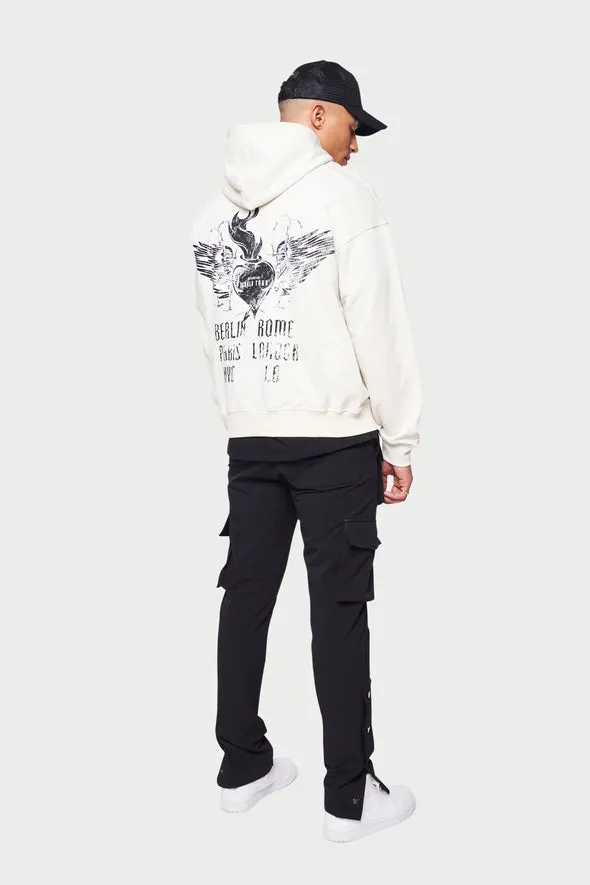 The Couture Club Flaming Heart World Tour Hood Off White