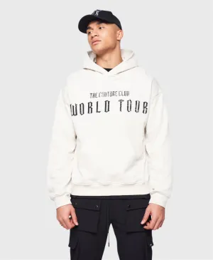 The Couture Club Flaming Heart World Tour Hood Off White