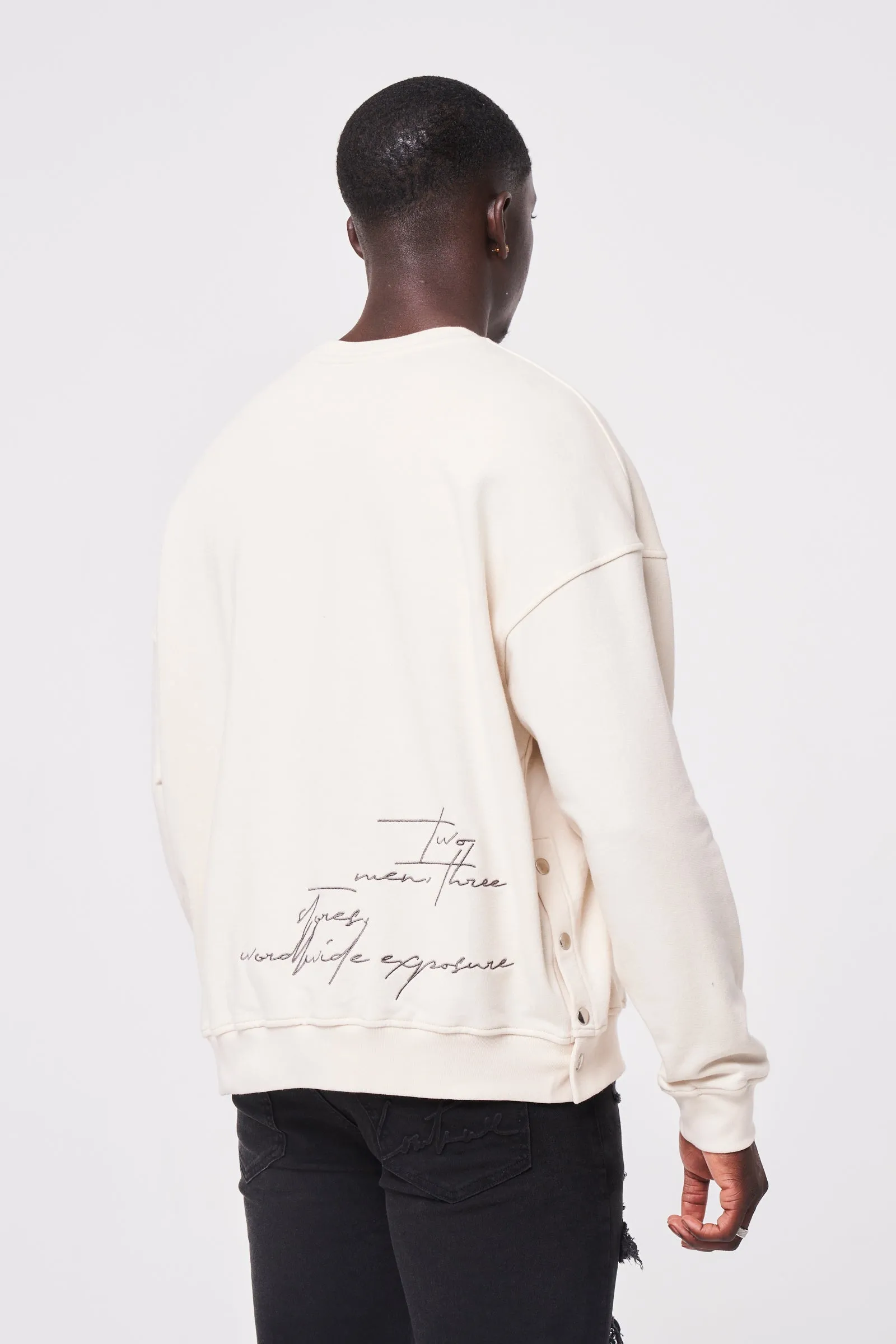 The Couture Club Script Sweatshirt Off White