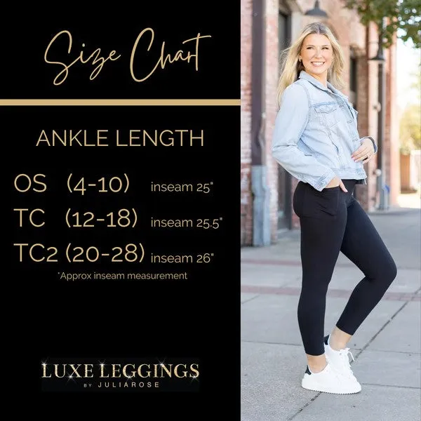 The Riley - 7/8 Ankle Length Navy Leggings with Pockets