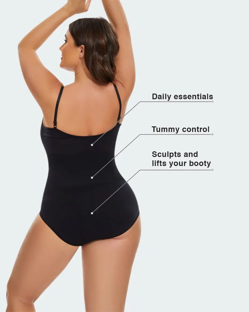 Thin Strap Black Shapewear Bodysuit  (M / L )