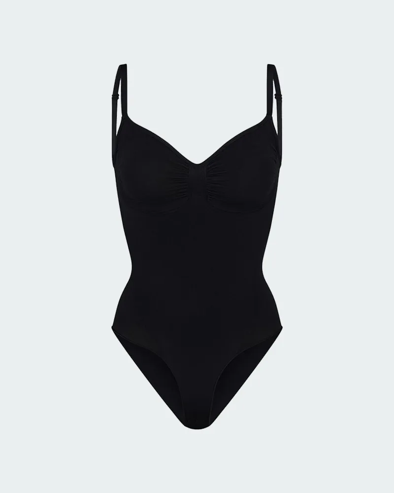 Thin Strap Black Shapewear Bodysuit  (M / L )