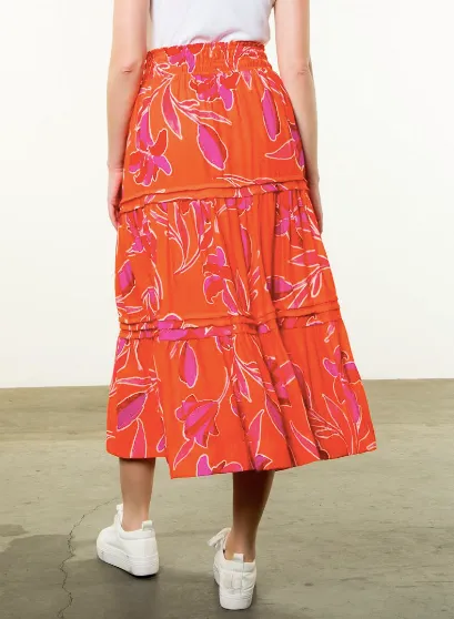 THML TIERED FLOWY SKIRT