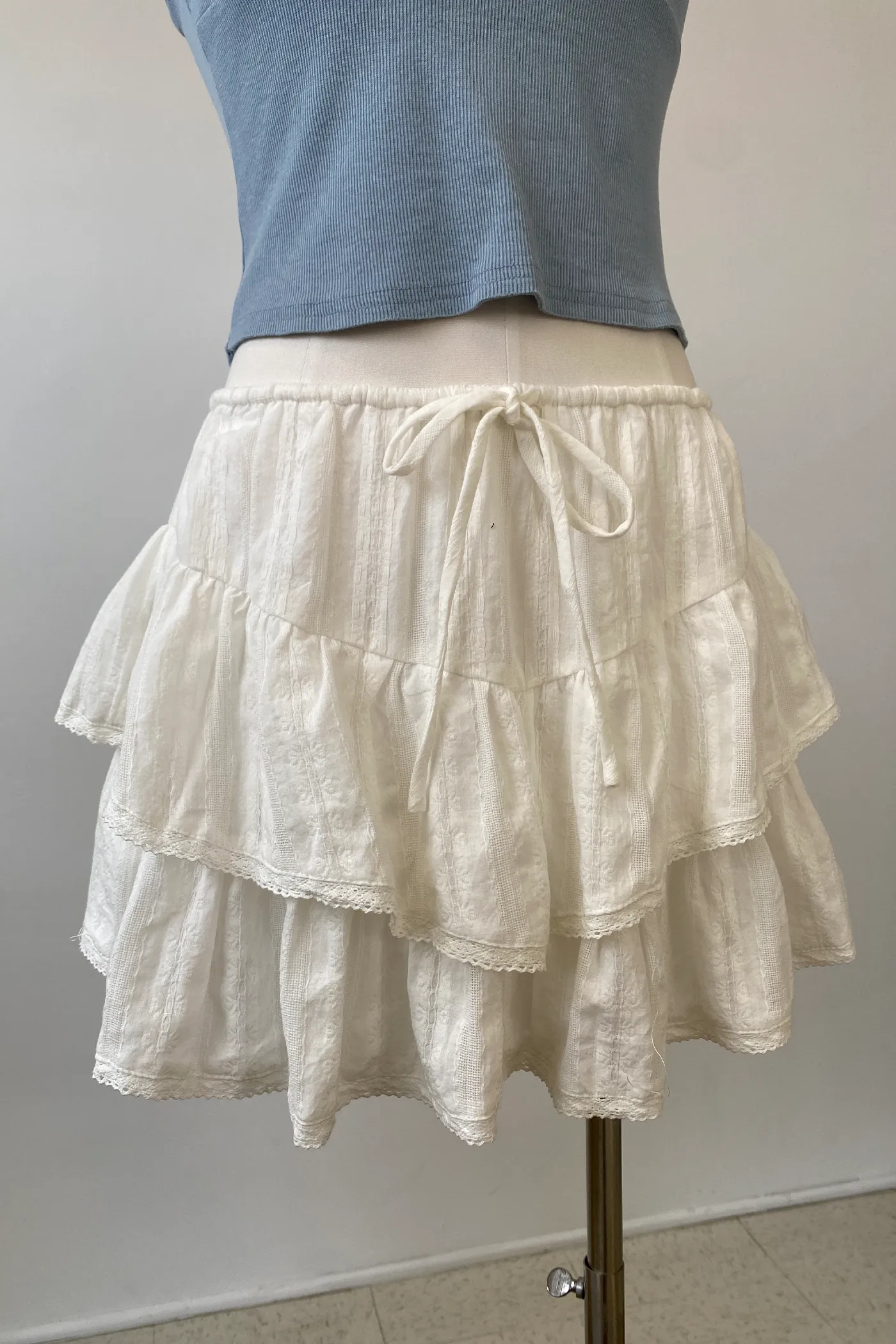 Tiered Ruffle Mini Skort