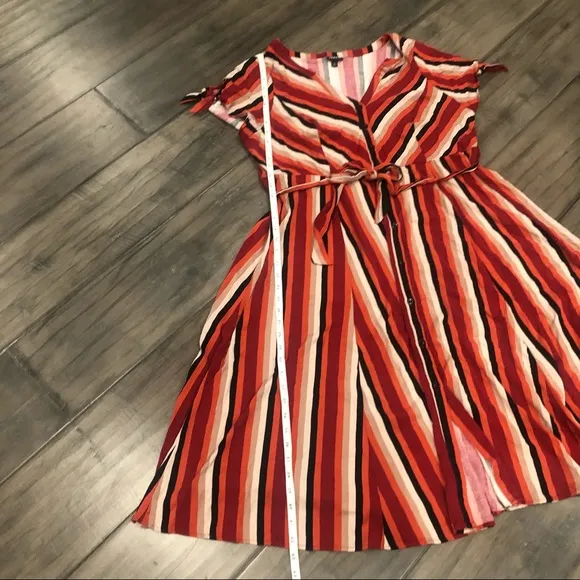 Torrid Red Stripes Challis Shirt Dress - Size 2X