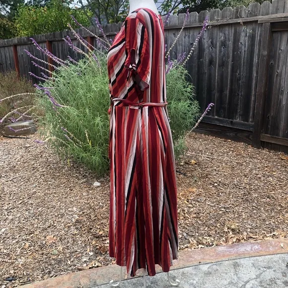 Torrid Red Stripes Challis Shirt Dress - Size 2X