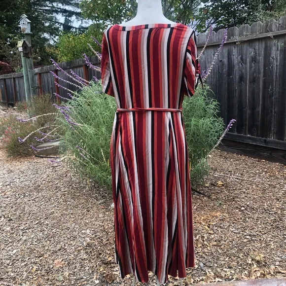Torrid Red Stripes Challis Shirt Dress - Size 2X