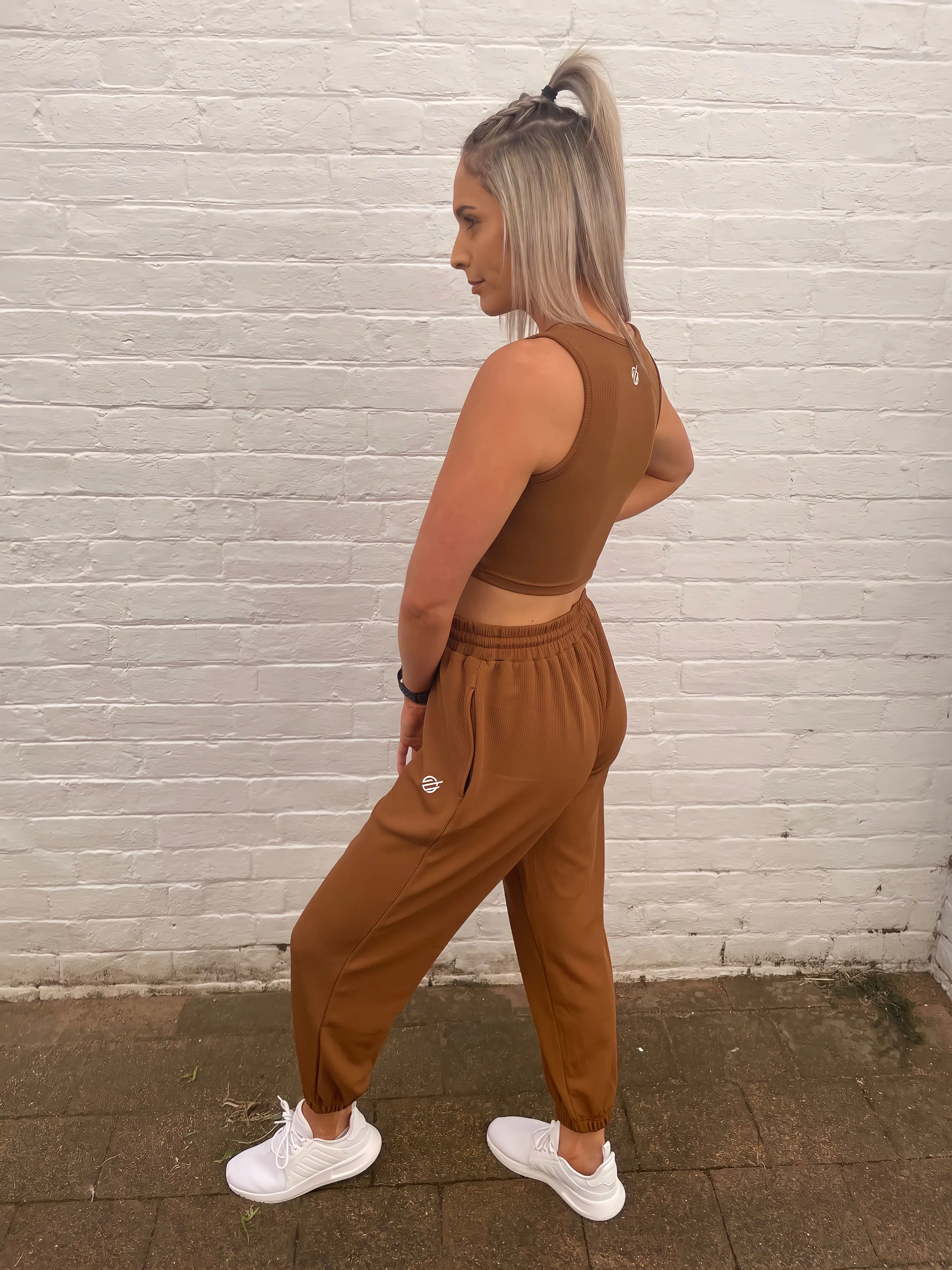 TRACK JOGGERS in COFFEE
