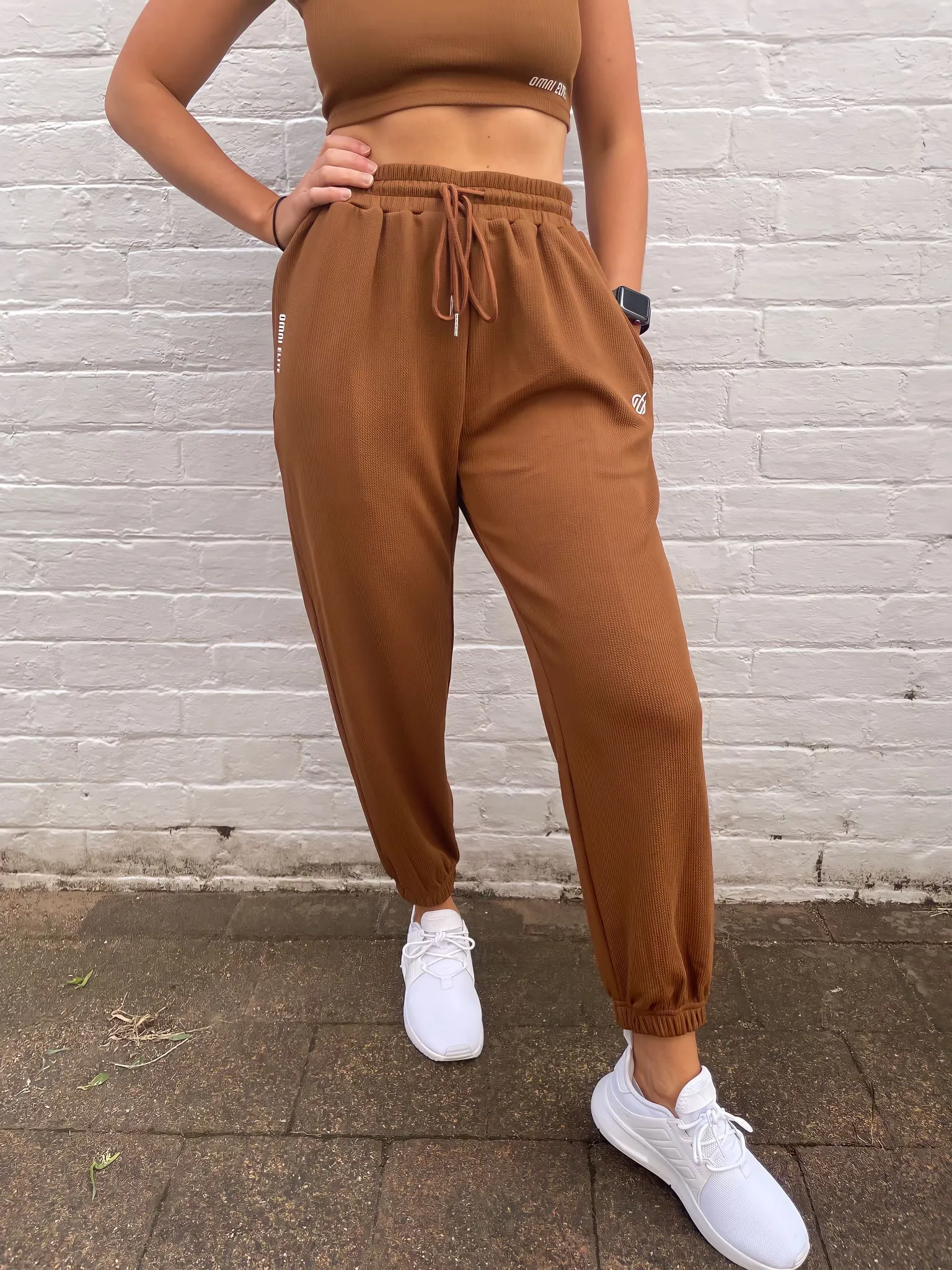 TRACK JOGGERS in COFFEE