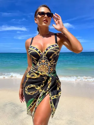 Traje de baño de una pieza con efecto push up
