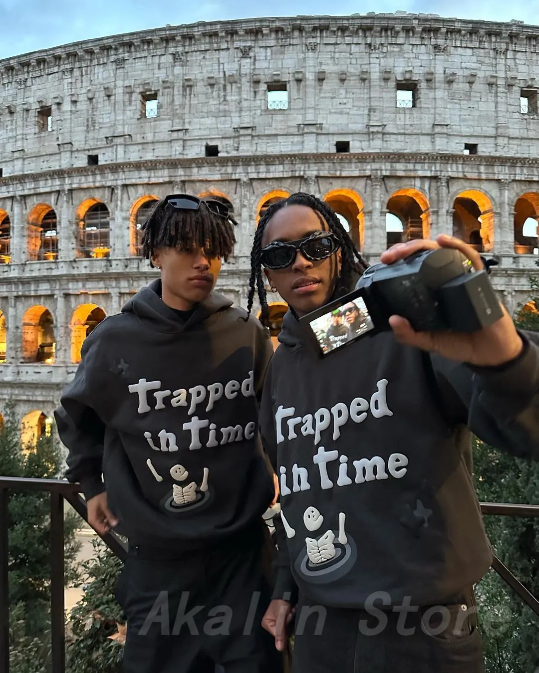 Trapped in Time Hoody - Print Hoodies Oversized Streetwear Men High Quality Cotton Liner Sweatshirt Top Y2k sweater jumper