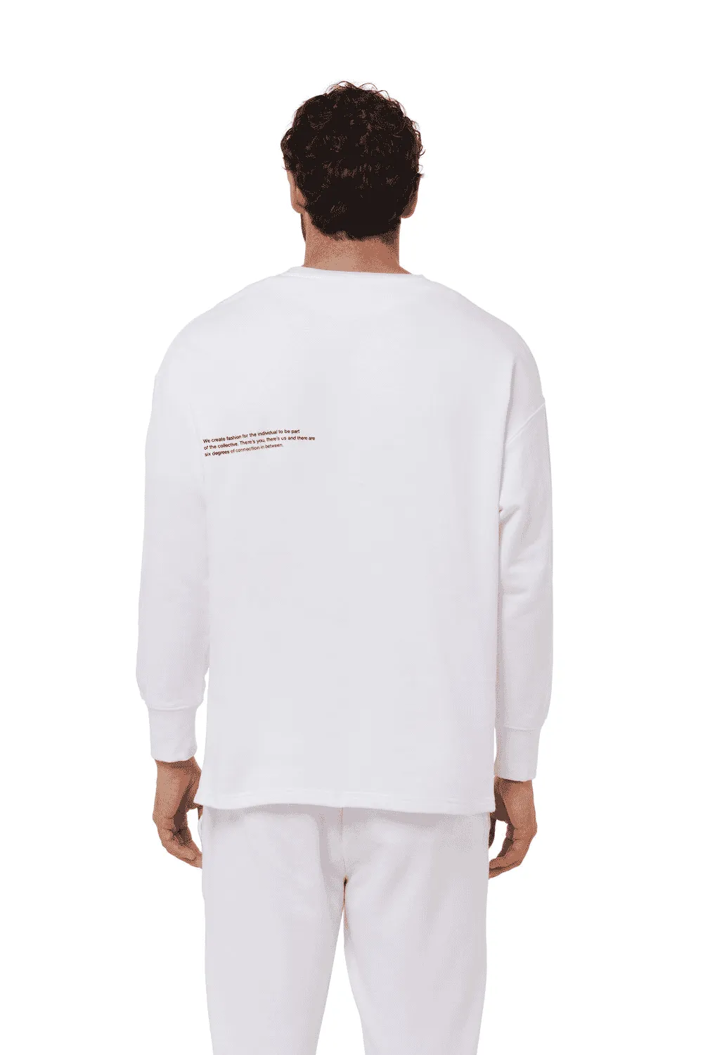TRIBE OF 6 ACHILLES ORGANIC COTTON  OVERSIZED UNISEX SWEATSHIRT WITH EMBROIDERY