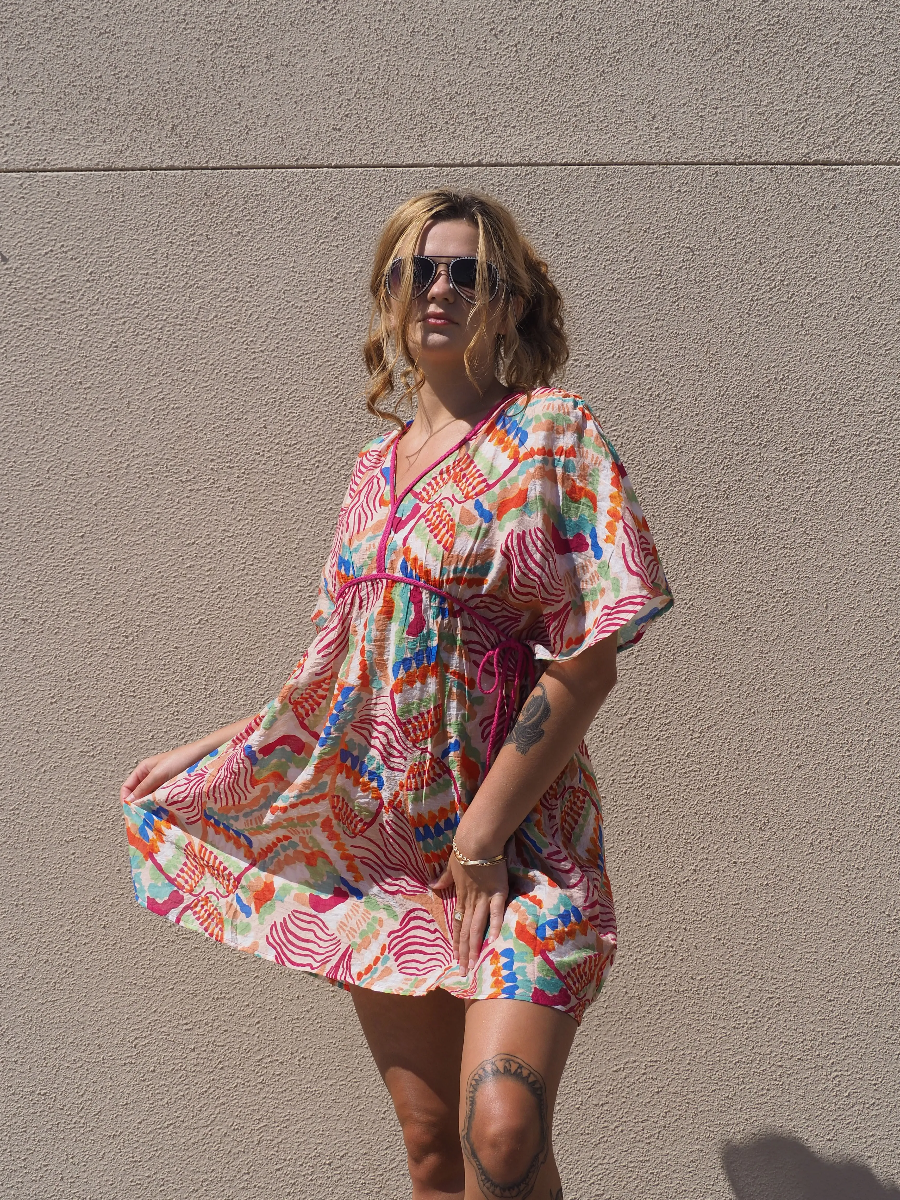 Tropical Day Cover Up Dress