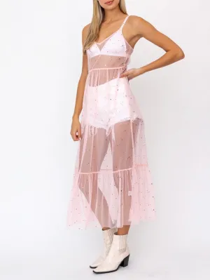 Tulle Mesh Star Sheer Festival Dress