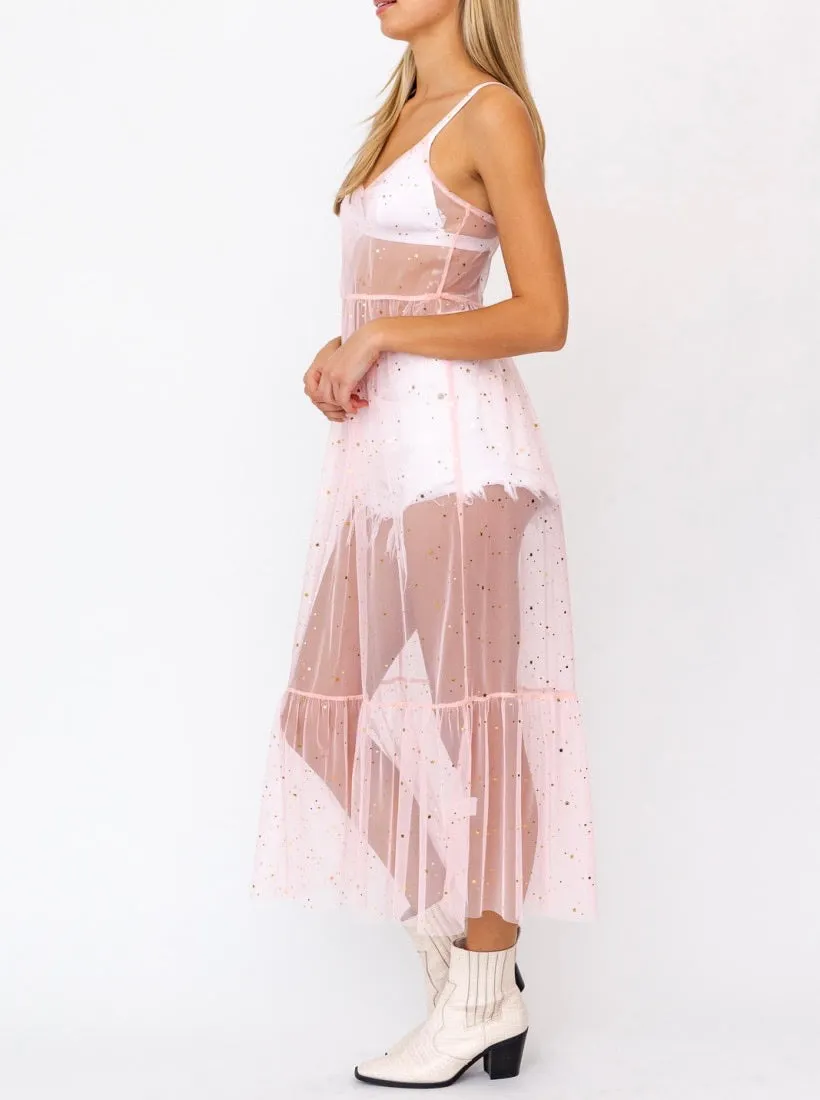 Tulle Mesh Star Sheer Festival Dress