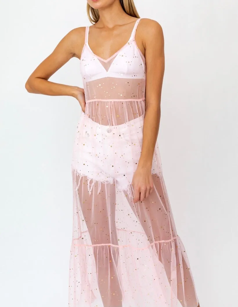 Tulle Mesh Star Sheer Festival Dress