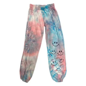 Tweenstyle by Stoopher Smiley Face Tie Dye Joggers