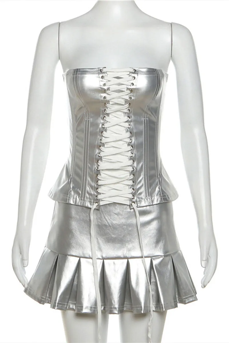 UG0397 Metallic Tube and Skirt Set