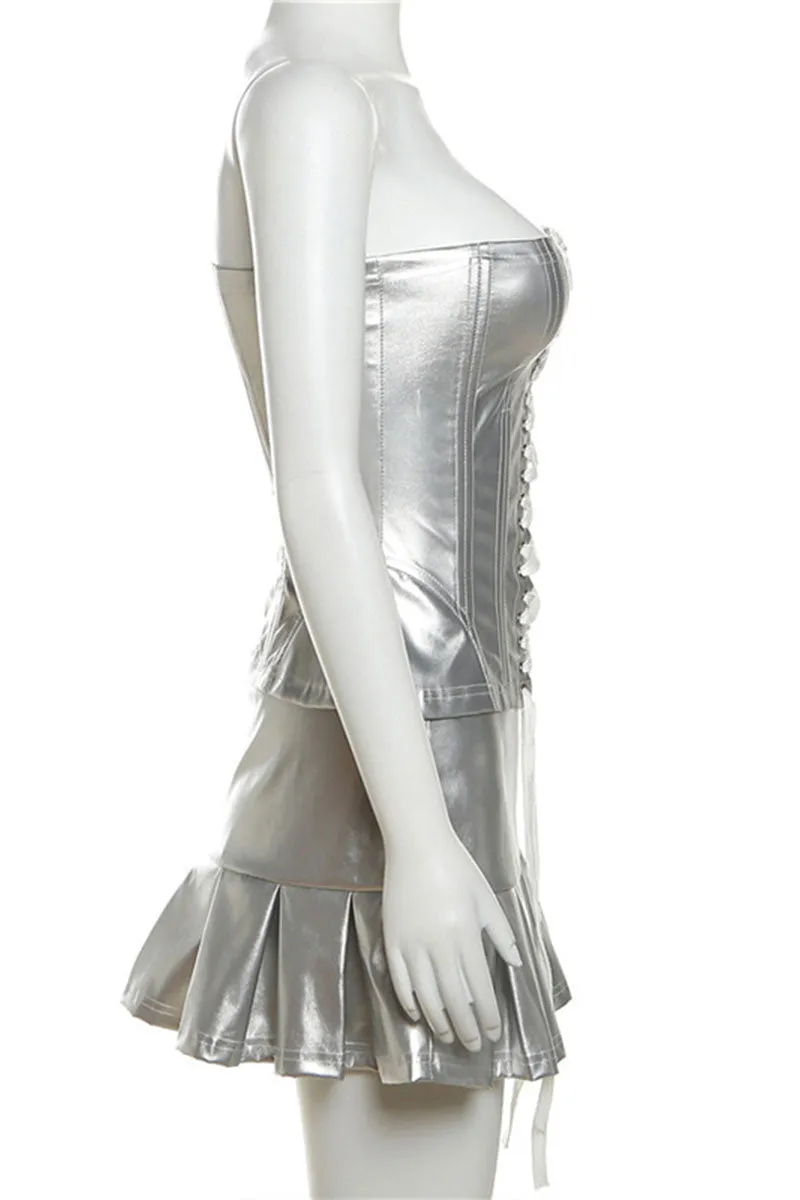 UG0397 Metallic Tube and Skirt Set