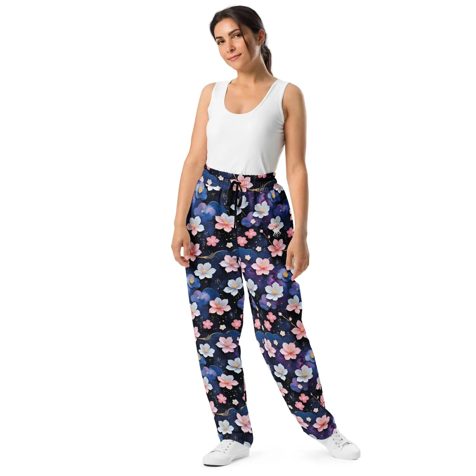 Unisex Wide-leg joggers - Midnight Sakura