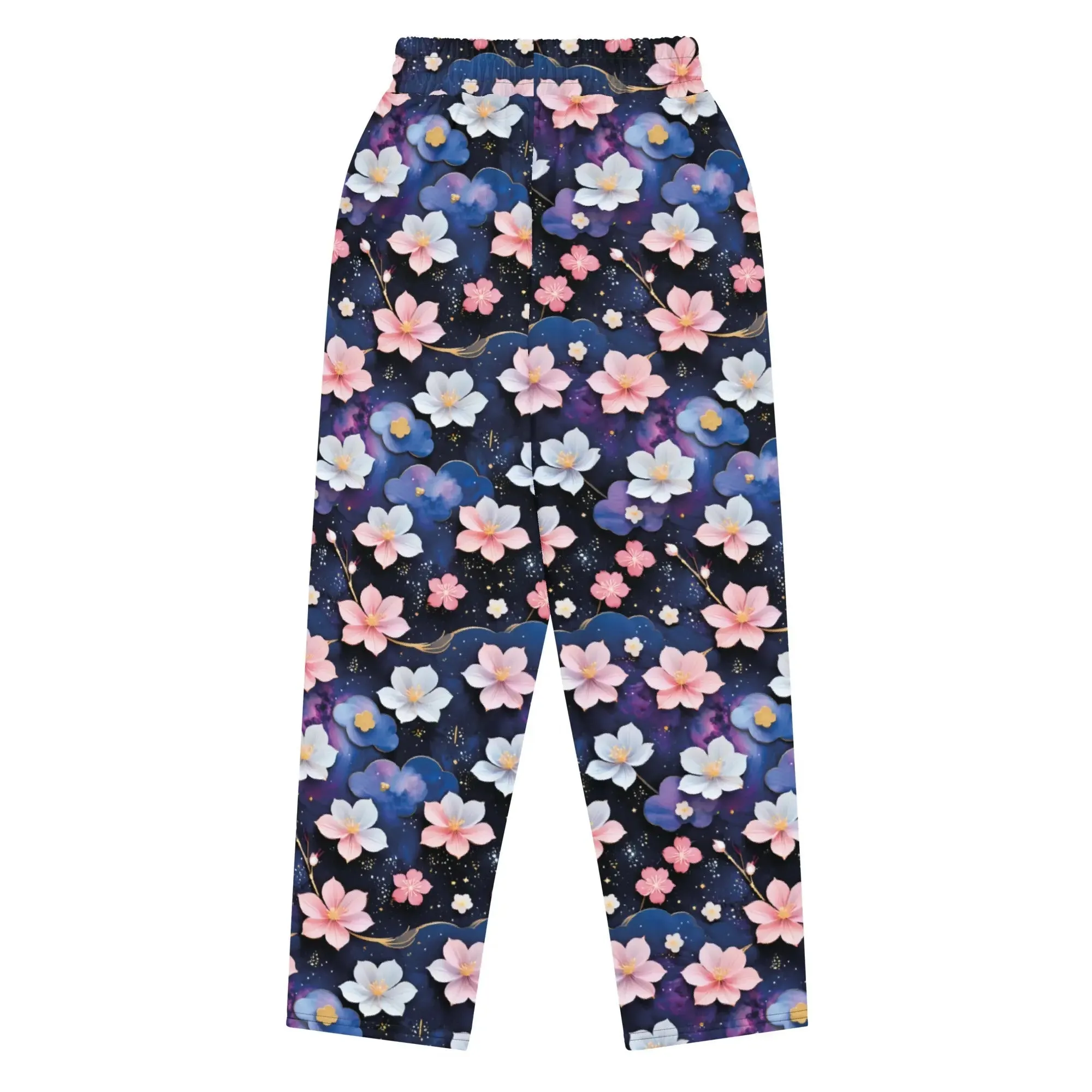 Unisex Wide-leg joggers - Midnight Sakura